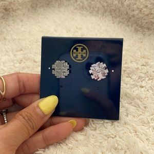 Tory Burch BRAND NEW Large T Logo Stud Earring